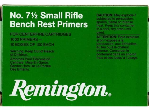 Remington Ammunition 22628 Centerfire Primers Benchrest Rifle 100 Per Box (Sold as Brick) - 56124