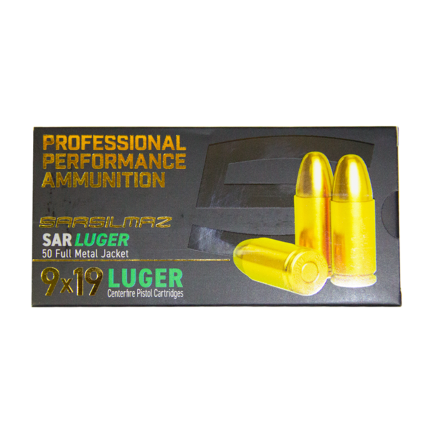 SARSILMAZ 9MM 115GR FMJ Handgun Ammo - 50 Rounds - SAR20J002-001