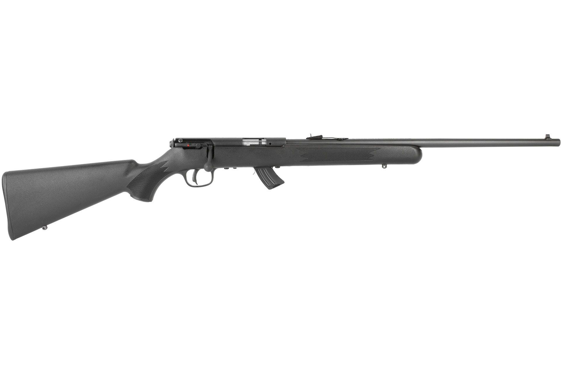 Savage Mark II F Rifle 21 Sharp Bolt Action Rifle - 10+1 Rounds, 21" Barrel, Black Synthetic Stock, Blue/Black - 26741 - Image 2