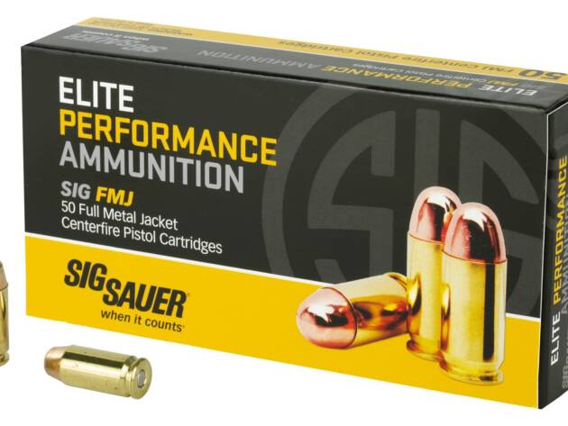 Sig Sauer Elite Performance Ball 40 S&W 180 Grain Full Metal Jacket Handgun Ammo - 50 Rounds - SGE40SB2