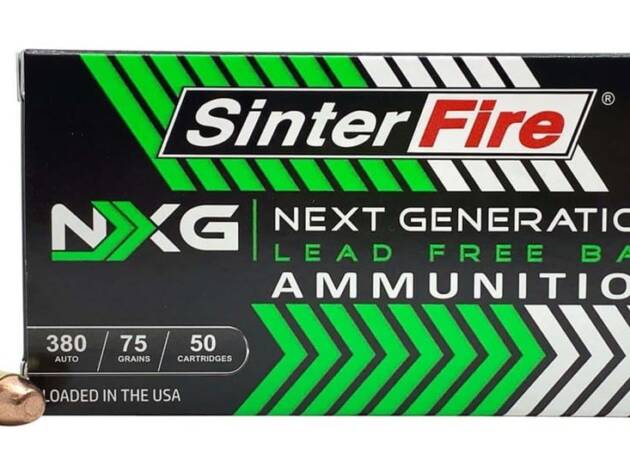 Sinter Fire NXG Next Generation 380 ACP AUTO 75 Grain Lead Free Ammo Handgun Ammo - 50 Rounds - SF38075NXG