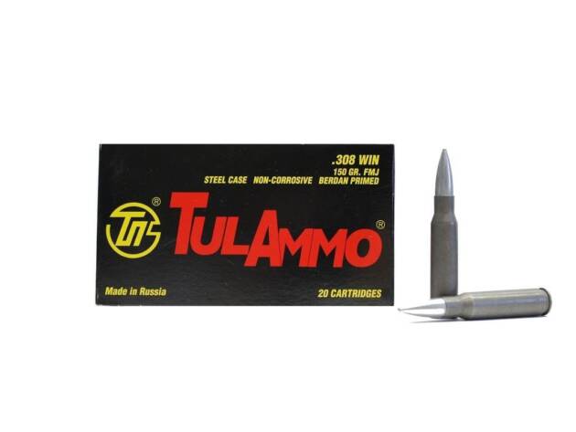 TULAMMO 308 WIN 150GR FMJ Rifle Ammo - 20 Rounds - TA308150