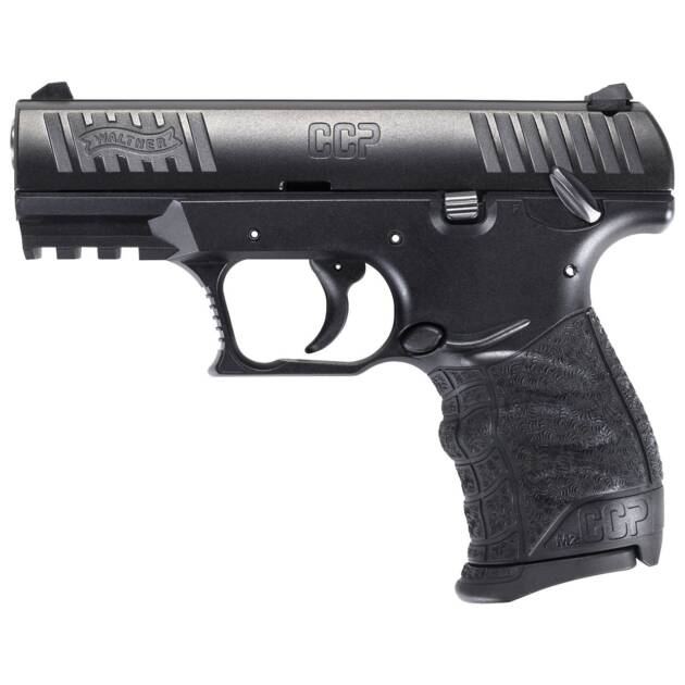 Walther Arms CCP M2+ Striker Fired 3.54" 9MM 8rd Compact Semi-Auto Pistol - Black - 5083500