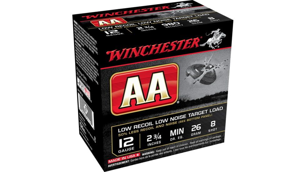 Winchester Ammo AA12FL8 AA Low Recoil 12 Gauge 2.75" 26 Gram 8 Shot Shotgun Ammo - 25 Rounds - 117165