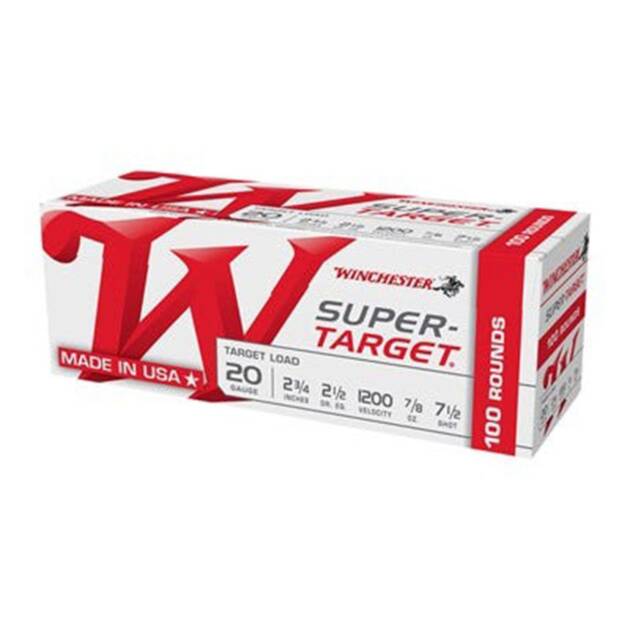 Winchester Ammo TRGT207VP Super-Target Light Target 20 Gauge 2.75" 1 1/8 oz 7.5 Shot Shotgun Ammo - 100 round - TRGT207VP