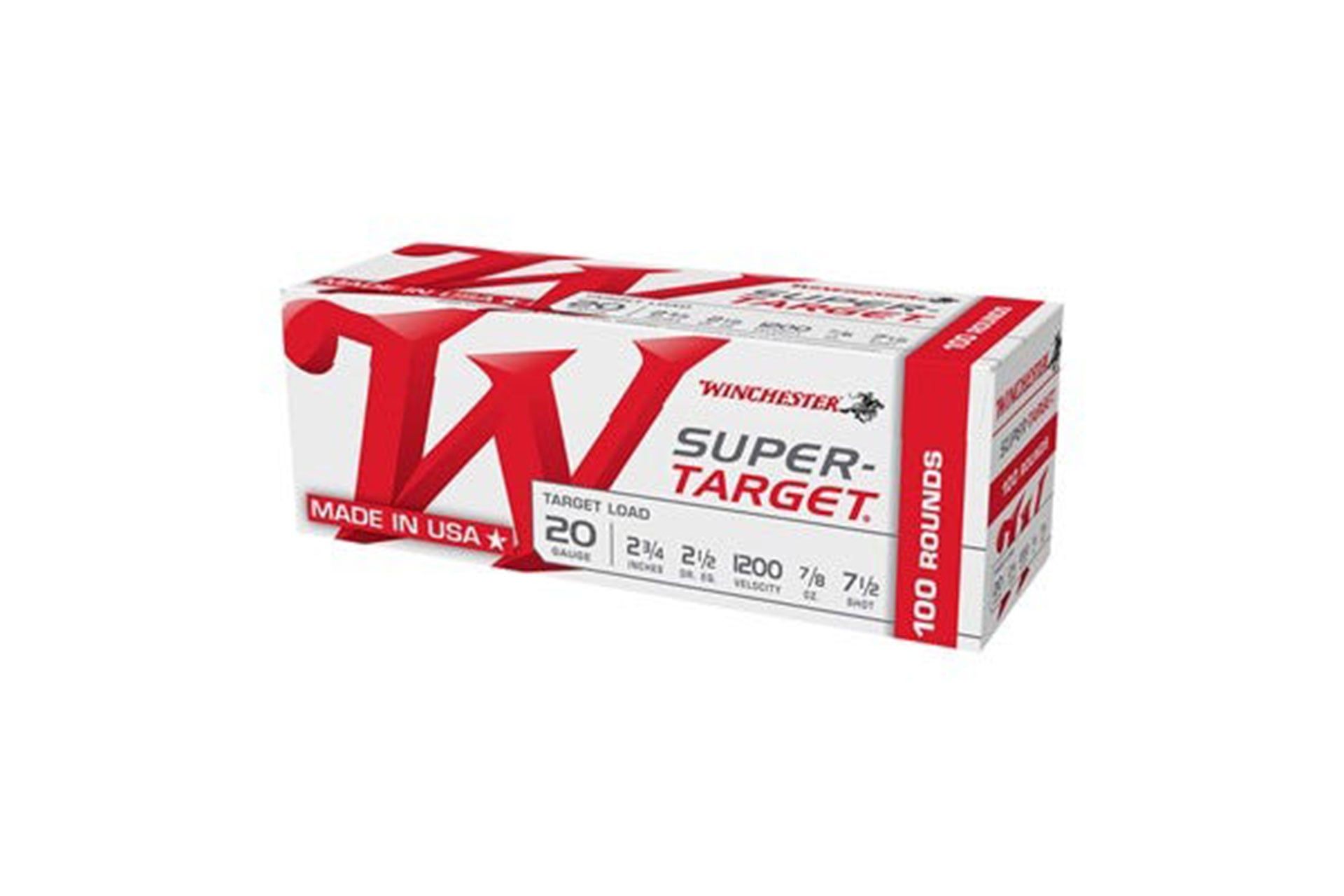 Winchester Ammo TRGT207VP Super-Target Light Target 20 Gauge 2.75" 1 1/8 oz 7.5 Shot Shotgun Ammo - 100 round - TRGT207VP