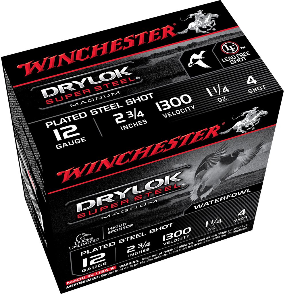 Winchester Ammo XSM124 Drylock Super Steel Magnum 12 Gauge 2.75" 1 1/4 oz 4 Shot Shotgun Ammo - 25 Rounds - XSM124 - Image 2