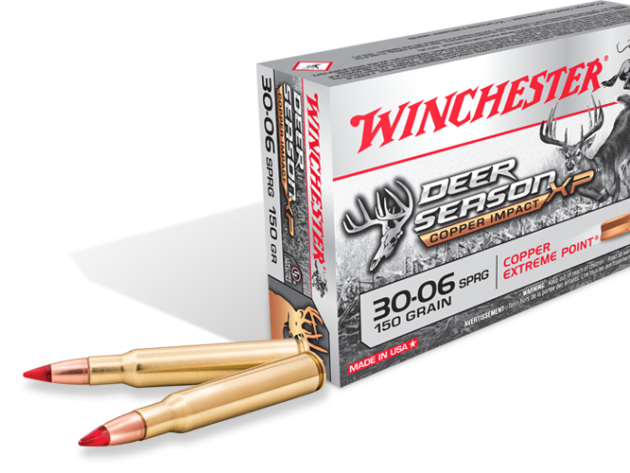 Winchester Ammo X3006CLF Deer Season XP Copper Impact 30-06 150 Grain Poly Tip Lead Free California Certified Nonlead Ammunition Rifle Ammo - 20 Rounds - WNX3006DSLF