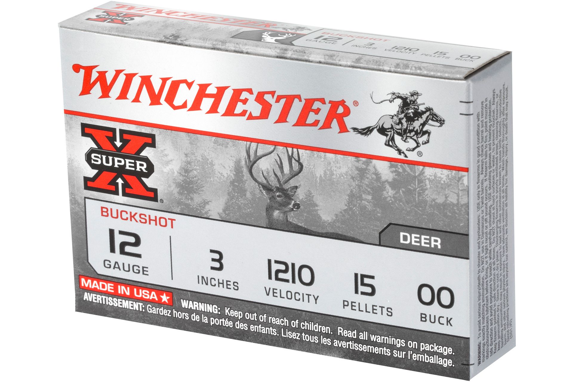Winchester Ammunition Super-X 12 Gauge 3 00 Buck Buckshot 15 Pellets Shotgun Ammo - 5 Rounds - 20892007031 - Image 2