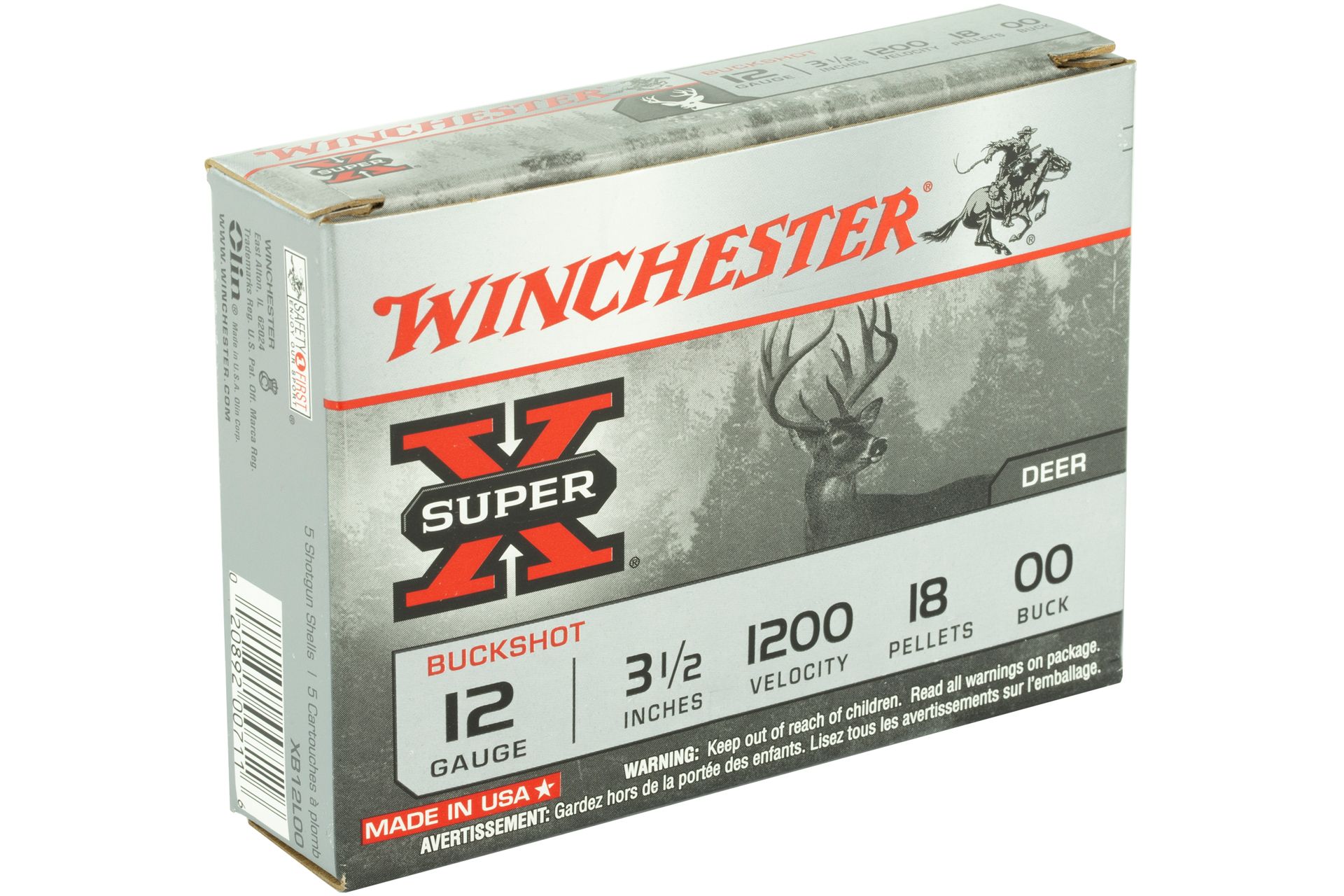 Winchester Ammunition Super-X 12 Gauge 3.5 00 Buck Buckshot 18 Pellets Shotgun Ammo - 5 Rounds - WNXB12L00 - Image 3