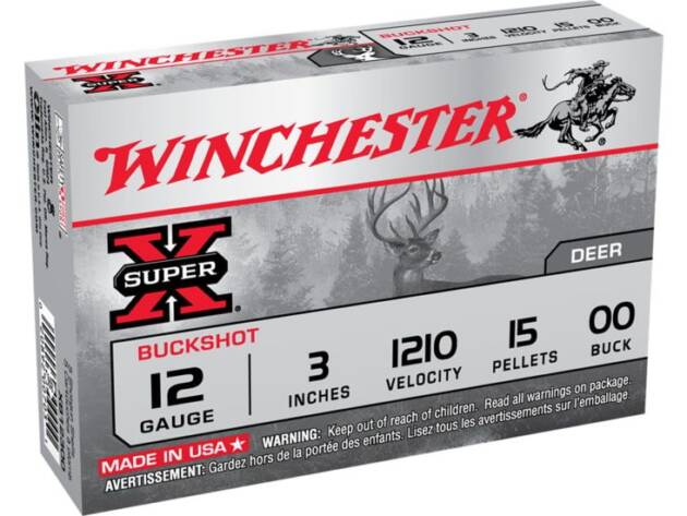 Winchester SuperX 12 gauge 3' 1210 vel Shotgun Ammo - 5 Rounds - XB12300