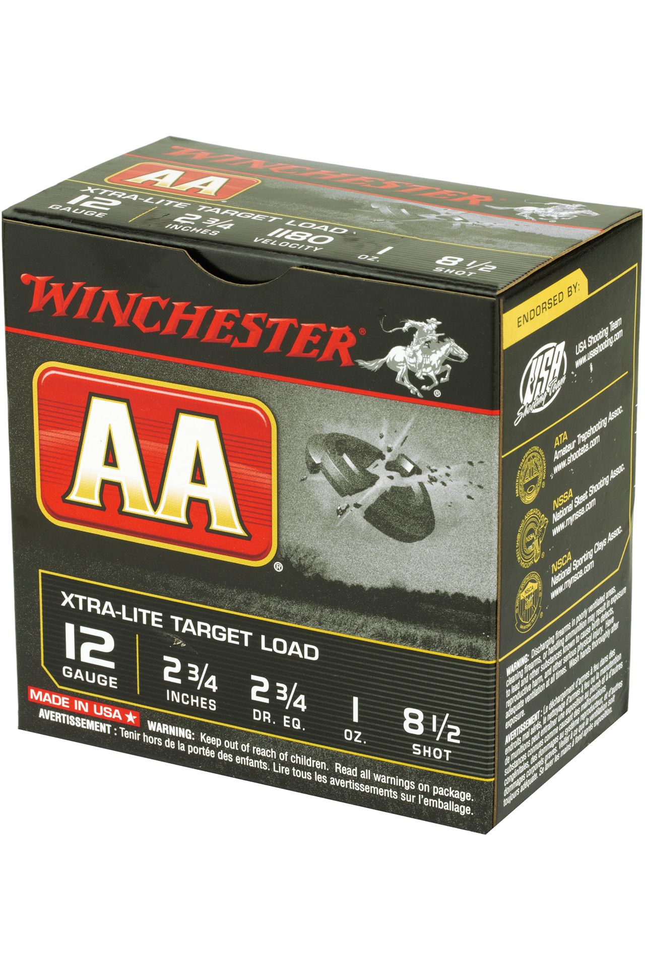 Winchester USA AA Xtra-Lite Target Load 12 Gauge Ammunition 2-3/4 #8.5 Lead Shot 1 oz Shotgun Ammo - 25 Rounds - AAL1285 - Image 4