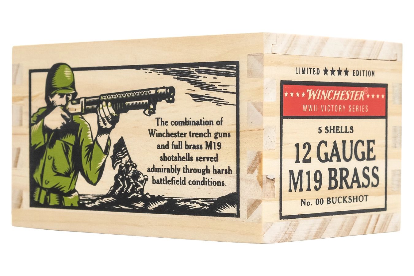Winchester Victory Series 12 Gauge Ammunition 5 Rounds 2-3/4 00 Buckshot 9 Pellets Full Brass Casing Shotgun Ammo - 5 Rounds - X1200WW2 - Image 2