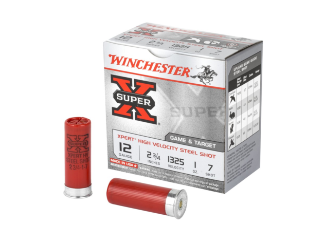 Winchester 12 Gauge Super-X Steel Lead Free WE12GT7 2-3/4" #7 Shot Shotgun Ammunition Shotgun Ammo - 25 Rounds - WE12GT7