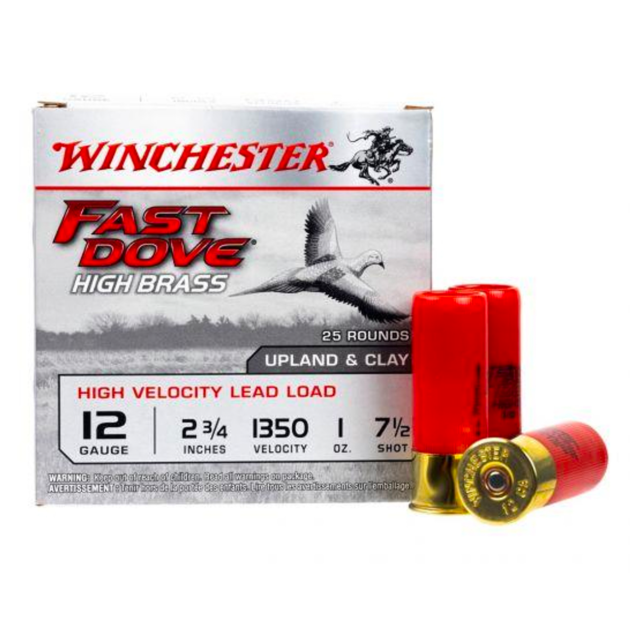 Winchester Ammo WFD128B Fast Dove & Clay 12 Gauge 2.75" 1 oz 8 Shot Shotgun Ammo - 25 Rounds - WFD128B